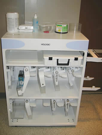 mammography storage cart